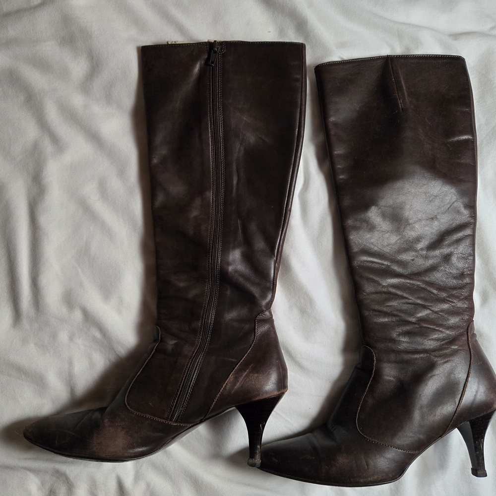 J. Crew Dark Brown Heeled Boots